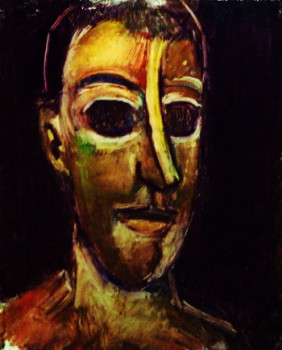 Named contemporary work « "Tête d'homme" », Made by JEAN PIERRE HARIXCALDE