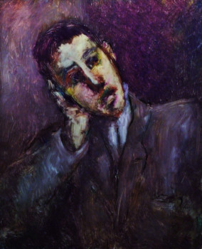Named contemporary work « "Jeune homme tête appuyée" », Made by JEAN PIERRE HARIXCALDE