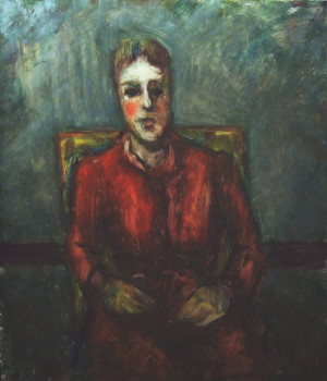 Named contemporary work « "Femme en robe rouge" », Made by JEAN PIERRE HARIXCALDE