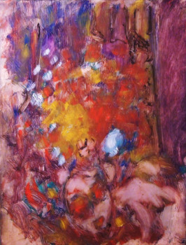 Named contemporary work « "Fleurs dans un vase" », Made by JEAN PIERRE HARIXCALDE