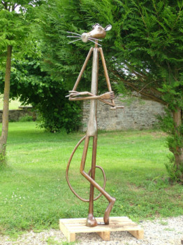 Named contemporary work « Panthère rouille », Made by MICHEL BOUSSARD