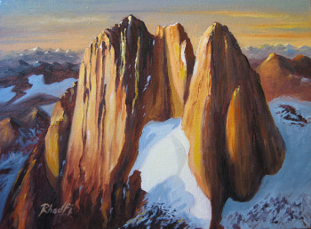 Named contemporary work « Mountains », Made by LARBI RHADFI