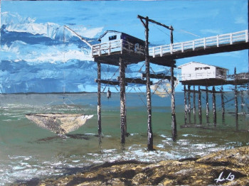 Named contemporary work « Carrelets du hasard 2 », Made by LUDO