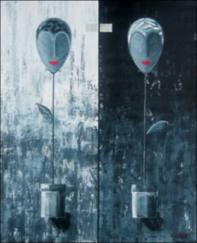 Named contemporary work « Silence des Pensées amoureuses », Made by S.LOHMANN - SYLOH