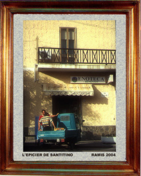 Named contemporary work « Italie, Sardaigne l'épicier de Santitino 2004 », Made by EMILE RAMIS