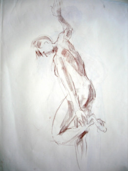 Named contemporary work « croquis  de nu 1 », Made by MICHEL MONTIGNE