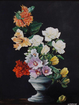 Contemporary work named « Bouquet de fleurs », Created by ART D\'ANTAN