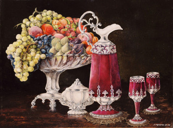 Named contemporary work « la coupe de fruits », Made by ART D\'ANTAN