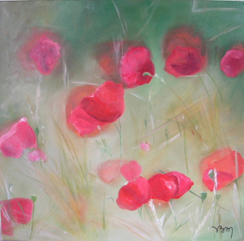 Contemporary work named « Coquelicots », Created by BONNEAU-MARRON