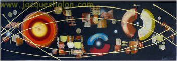 Named contemporary work « CHAMP GRAVITATIONNEL », Made by JACQUES HALON
