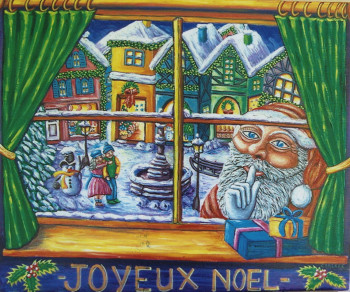 Named contemporary work « Féerie du marché de Noël. », Made by CARINE KLEIN