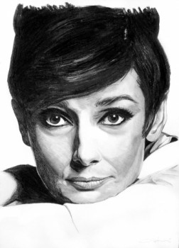 Named contemporary work « DESSINS - Audrey Hepburn », Made by AGRISELIN