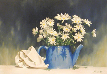 Named contemporary work « Pichet de marguerites », Made by JOEL RIVIERE