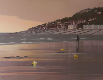 Named contemporary work « un soir à la plage de st-adresse », Made by PHILIPPE LEROUX