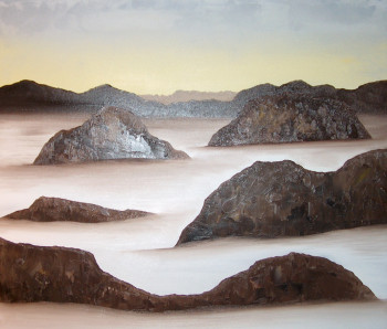 Named contemporary work « Mer de nuages », Made by DOMINIC