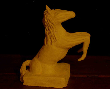 Named contemporary work « The horse », Made by ABY