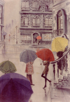 Contemporary work named « la pluie », Created by TIRADO