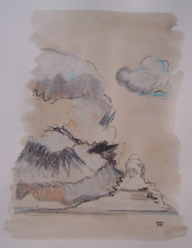 Named contemporary work « Montagne japonisante », Made by STéPHANIE REAL DEL SARTE