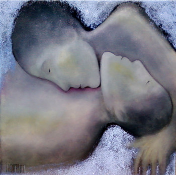 Named contemporary work « les amants 10 », Made by ISABELLE ZIMMERMANN