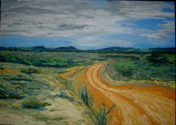 Named contemporary work « La piste, région de Majunga, Madagascar », Made by ALFREDO