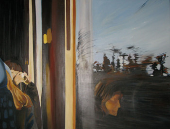 Named contemporary work « Le train », Made by LINDA MOUFADIL