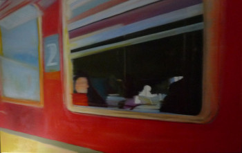 Named contemporary work « Le train rouge », Made by LINDA MOUFADIL