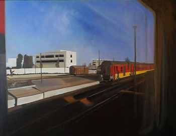 Named contemporary work « En gare », Made by LINDA MOUFADIL