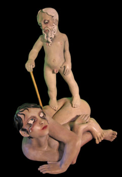 Named contemporary work « Mère et l'enfant », Made by CAROLE LOILLIER K