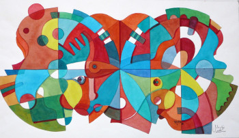 Named contemporary work « brasilia coloria », Made by ADEL NAJAH