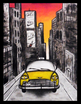 Named contemporary work « Taxi city », Made by SOLENNE TREINS