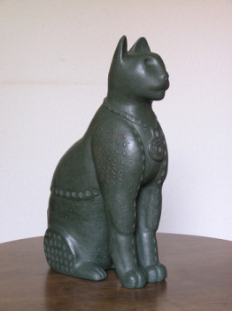 Named contemporary work « Chat Egyptien », Made by XAVIER JARRY-LACOMBE