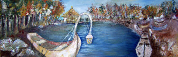 Named contemporary work « La barca du pécheur », Made by AXENIA SUGLIA SAFTOIU