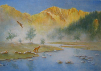 Contemporary work named « Brouillard en Ariège », Created by ALICE DENAT-BOURGADE