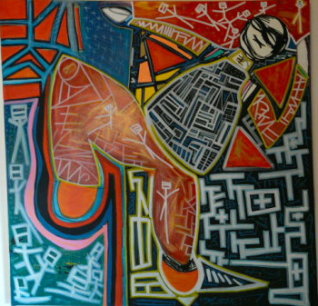 Named contemporary work « Peinture acrylique 1400 », Made by MATLABAR