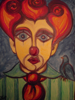Named contemporary work « Le clown et la mésange », Made by STEPHANE CUNY