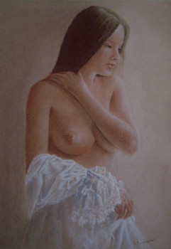 Named contemporary work « Jeune fille », Made by BORDERIEUX