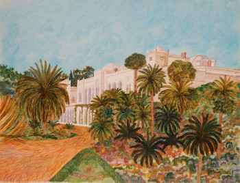 Named contemporary work « Palais d'Eté (ALGER) », Made by AFFIF CHERFAOUI