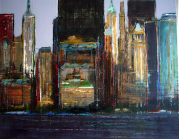 Named contemporary work « Verticales new-yorkaises 3 », Made by CHRISTIAN MENARD