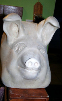Named contemporary work « cochon 1 », Made by ZOABUC