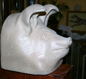 Named contemporary work « cochon 2 », Made by ZOABUC
