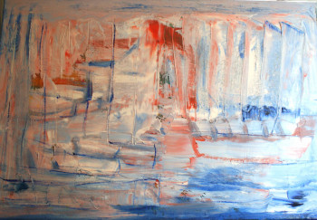 Named contemporary work « Bateaux », Made by HA