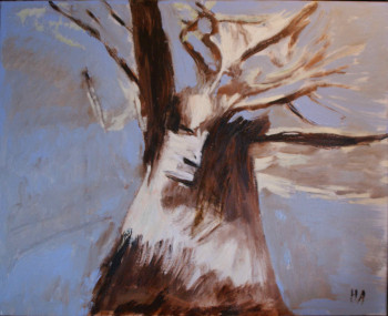 Named contemporary work « mes frères les arbres 1 », Made by HA