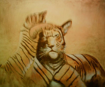 Named contemporary work « tigres », Made by SUZON