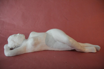 Named contemporary work « femme allongée sur le dos », Made by BERTHE JEAN-MICHEL 