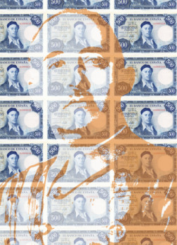 Named contemporary work « 500 Pesetas », Made by BOBBY CARGOL