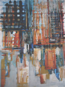 Named contemporary work « Up side Town », Made by CHRISTIAN MENARD