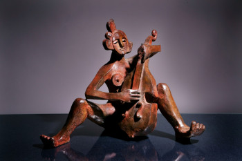 Named contemporary work « LA VIOLONCELLISTE », Made by MARIKO