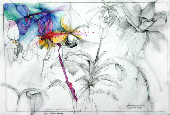 Named contemporary work « Botanischer Flower-Garden », Made by ELFRIEDE OESTERLE