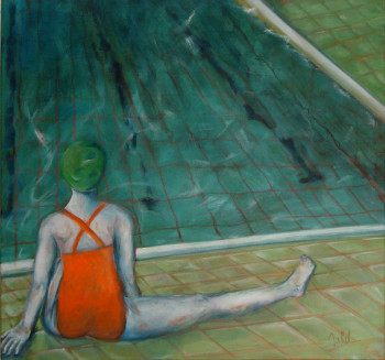 Named contemporary work « bord de piscine », Made by ANNE MALLET