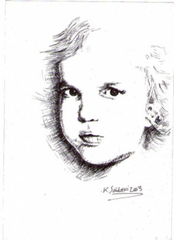 Named contemporary work « l'innocence de l'enfant », Made by KARIM SAIDANI